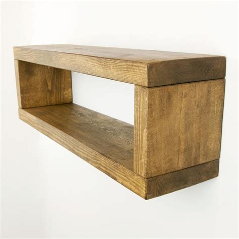 Funky Chunky Furniture 9x2 Rustic Solid Timber Rectangle Shelf Medium