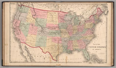 United States Of America 1880 David Rumsey Historical Map Collection