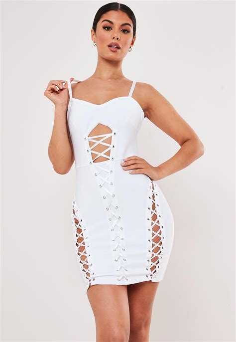 Premium White Bandage Corset Mini Dress | Missguided