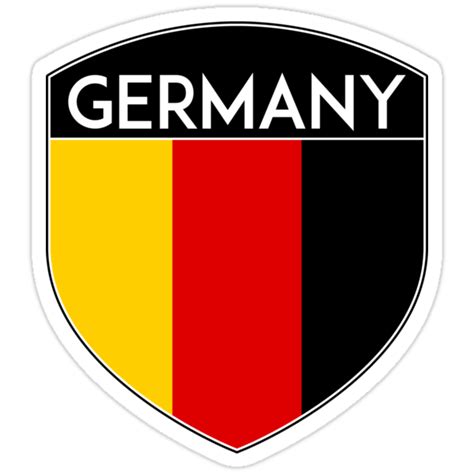 Germany Deutschland Flag Crest Emblem Stickers By Myhandmadesigns