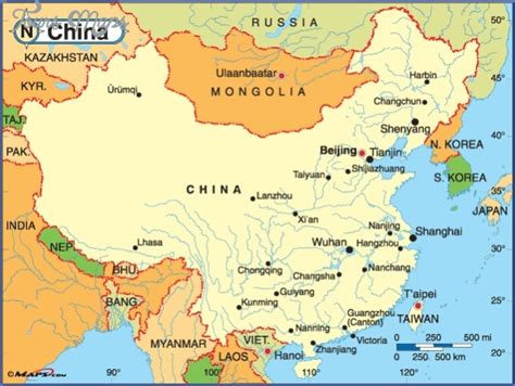 China Map With Cities