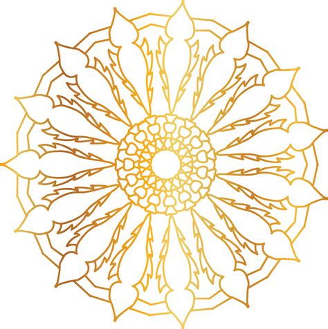 Mandala Art With Golden Gradient And Royal Design 5858518 Vector Art At
