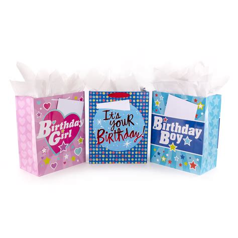 Hallmark Large T Bag Bundle With Card And Tissue Paper 3 Pack