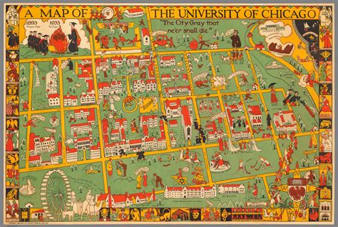 University Of Chicago Map 1932 Uchicago