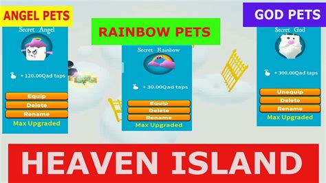 How To Get Secret Pet Heaven Island Heaven Tapping Simulator