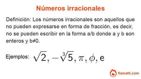 números irracionales conceptos fundamentales explicados