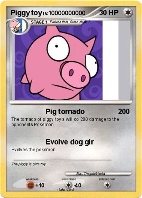Pokémon Piggy Toy 1 1 Pig Tornado My Pokemon Card
