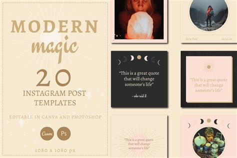 Instagram Modern Magic Templates Social Media Templates Creative