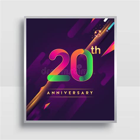 20th Years Anniversary Logo Vector Design For Invitation And Poster