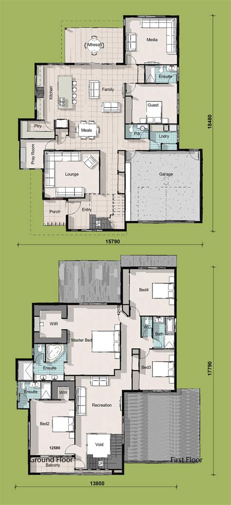 House Design Two Storey With Floor Plan Image To U