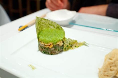 Kampachi Tartare With Wasabi Tobiko Pine Nuts And Soy Pine Nuts Small
