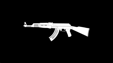 Weapon Minimalism Ak 47 Wallpapers Hd Desktop And Mobile Backgrounds