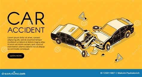 Car Accident Insurance Vector Illustration Stock Vector Illustration