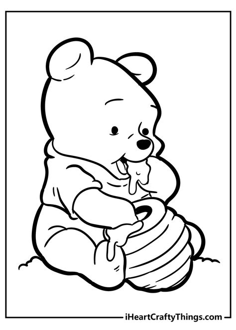 Winnie The Pooh Hunny Pot Coloring Page