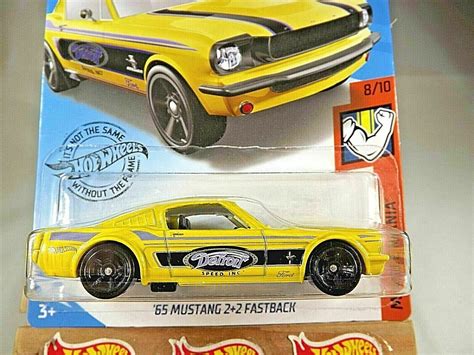 2019 Hot Wheels 72 Muscle Mania 65 MUSTANG 2 2 FASTBACK Yellow W