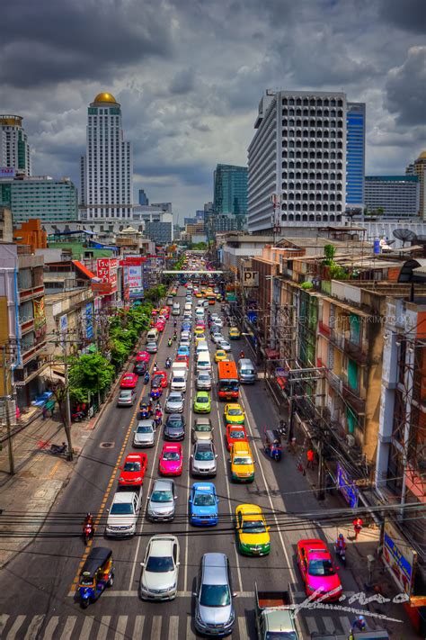 Pratunam Downtown Traffic Bangkok Thailand Hdr Photography By Captain