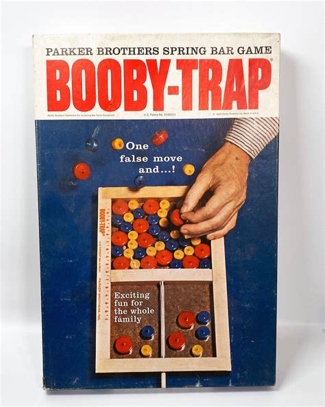 Vintage Booby Trap Board Game By Milton Bradley Original 1960s Etsy