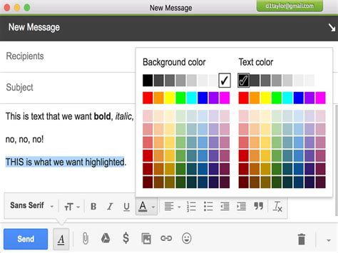 You will get a color pallet to select your color from. Change Font color, Size, Face And Background Color in ...