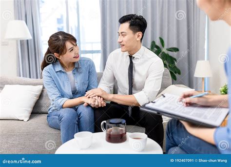 Couple Having Marriage Counseling Stock Image Image Of Guidance Hands 192407091