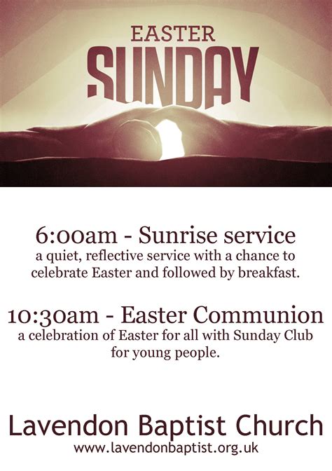 Easter Sunday 21st April Lavendon Baptist Church