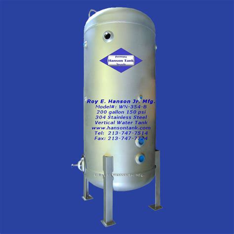 Typical applications of our water tanks. WN354B 200 Gallon Stainless Steel Water Tank - Hanson Tank ...