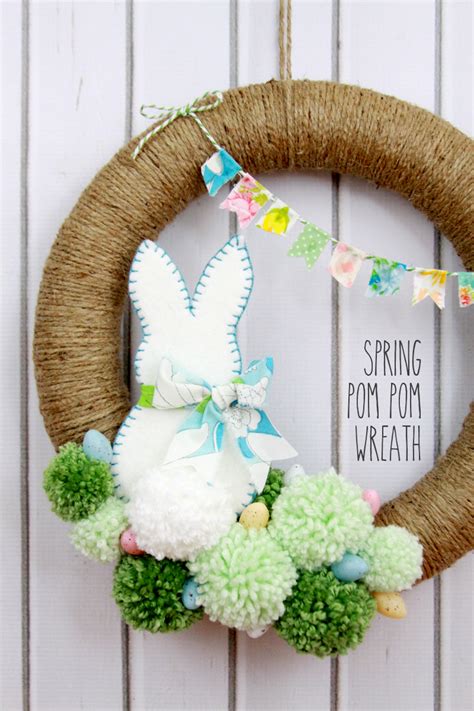 I got the idea for this wreath while scrolling through pinterest one day. 25+ Spring wreaths