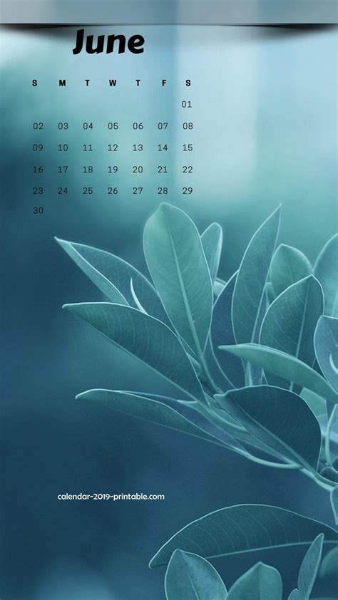 June 2019 Calendar Wallpapers Wallpaper Cave