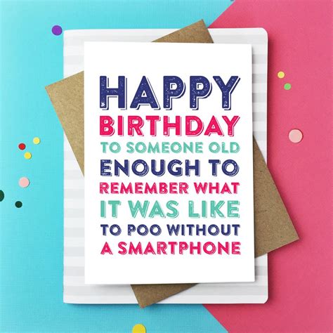 Happy Birthday To Poo Without A Smartphone Card By Do You Punctuate