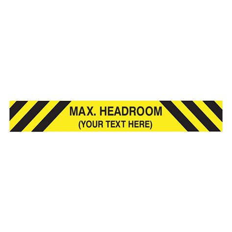 Car Park Max Headroom Your Text Here Blackyellow Cheveron Sign