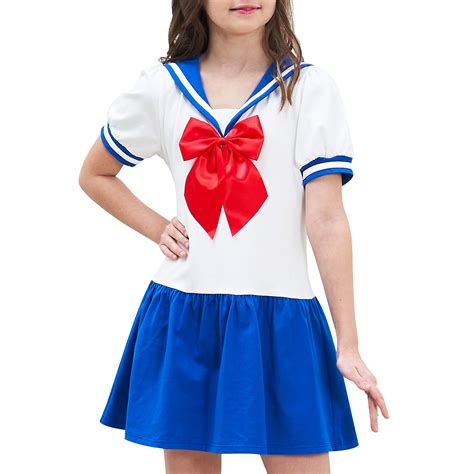 Buy Sunny Fashion Girls Dress Sailor School Uniform Navy Suit Age 6 14