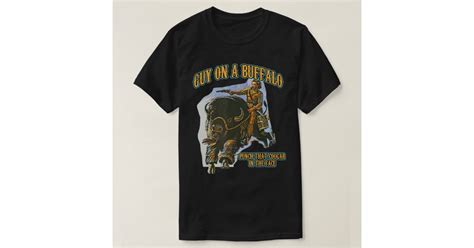 Guy On A Buffalo Punch That Cougar In The Face T S T Shirt Zazzle