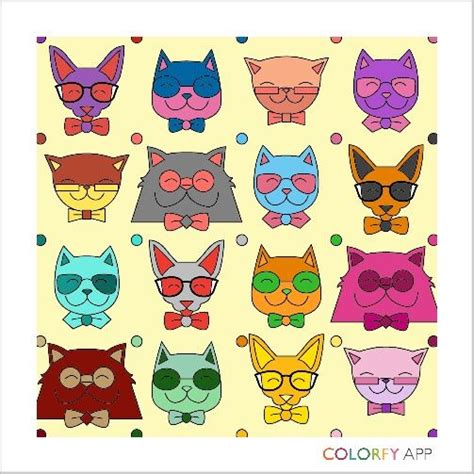 Cool Catz Colorful Artwork Art Character