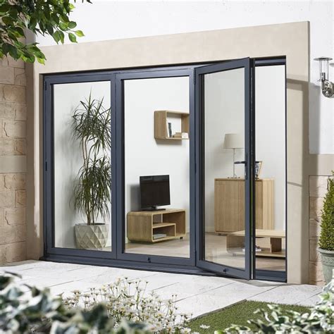 External Folding Sliding Pre Finished Aluminium Exterior Patio Door