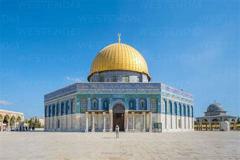 Dome Of The Rock On Temple Mount Jerusalem Israel Stock Photo