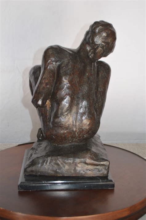 Crouching Woman Rodin Replica Bronze Statue Size L X W X H