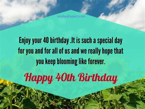 60 Best Happy 40th Birthday Wishes And Messages
