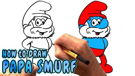 How To Draw Papa Smurf Narrated Youtube
