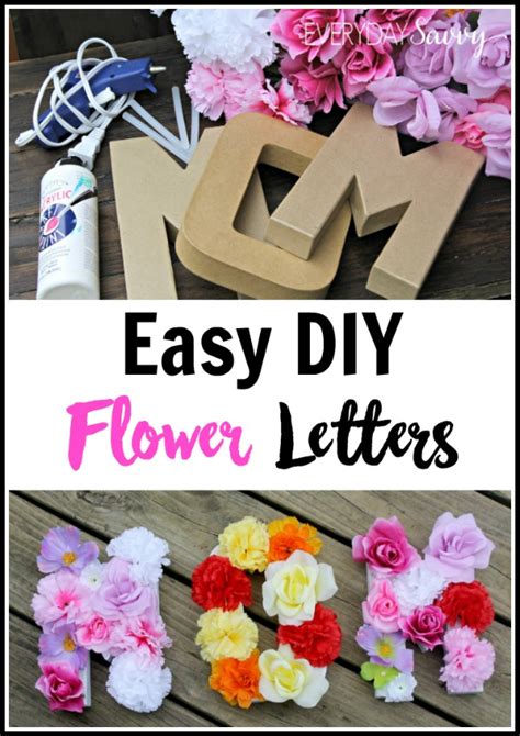 Make a funky diy bracelet for mom. DIY Flower Letters Tutorial - Cute & Easy to Make DIY Decor