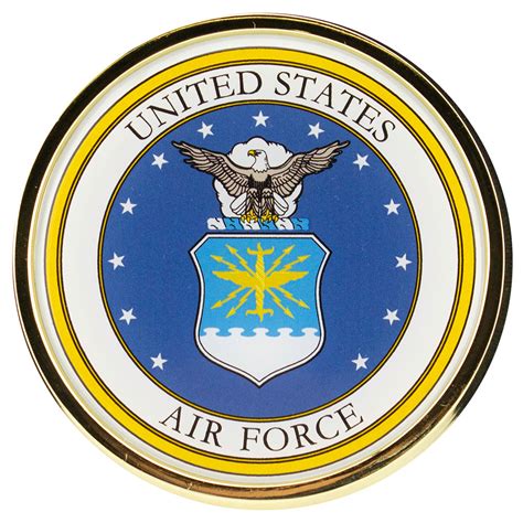 Us Air Force Crest Chrome Auto Emblem Usamm