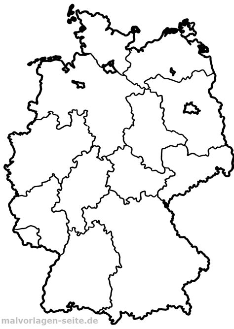 Interaktive kartenwerke hessen / rheinland pfalz. Landkarte Deutschland - Ausmalbilder kostenlos herunterladen