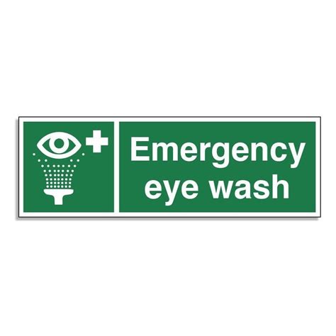 Emergency Eye Wash First Aid Sign Rsis