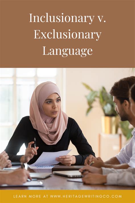 Inclusionary V Exclusionary Language Heritage Writing Co