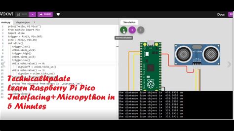 Wokwi Simulator Project Raspberry Pi Pico Interfacing With Ultrasonic