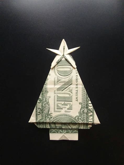 Christmas Tree Real Money T Origami Holiday Dollar Bill Etsy