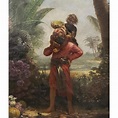 Sinbad the Sailor With the Old Man of the Sea on His Back 19th C ...