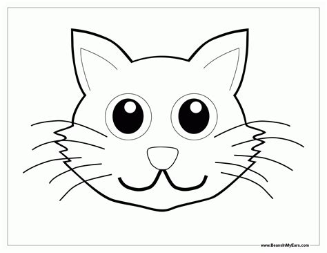 6 Pics Of Head Free Kitten Coloring Pages - Cat In The Hat Face