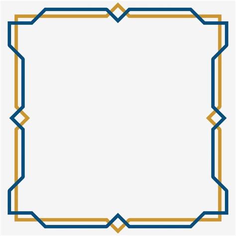 Simple Frames Of Arabic Islamic Geometry In Cream Frame Clipart Gold