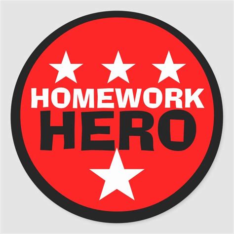 Homework Hero School Sticker Zazzle School Stickers Teacher