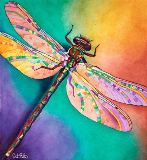 Illusion Signed Print From Original Watercolor Dragonfly Painting