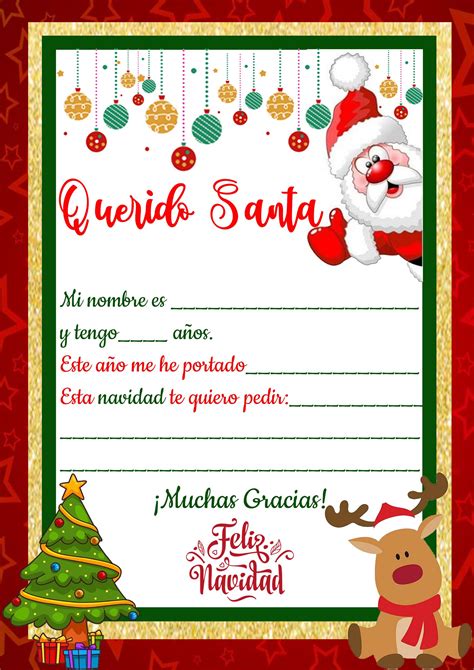 Carta A Santa Cartas Para Santa Claus Carta A Santa Carta A Papá Noel